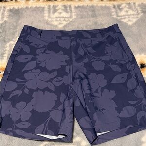 SPANX Dark Blue Floral Shorts size L
